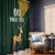 Custom South Africa Springbok Jumping Window Curtain With Kente Patterns - Wonder Print Shop