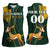 Custom South Africa Springbok Jumping Women Sleeveless Polo Shirt With Kente Patterns - Wonder Print Shop