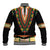 Africa Dashiki Baseball Jacket Embroidery Neckline Floral Pattern - Wonder Print Shop
