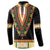 Africa Dashiki Button Sweatshirt Embroidery Neckline Floral Pattern - Wonder Print Shop