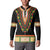 Africa Dashiki Button Sweatshirt Embroidery Neckline Floral Pattern - Wonder Print Shop