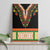 Africa Dashiki Canvas Wall Art Embroidery Neckline Floral Pattern - Wonder Print Shop