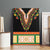 Africa Dashiki Canvas Wall Art Embroidery Neckline Floral Pattern - Wonder Print Shop