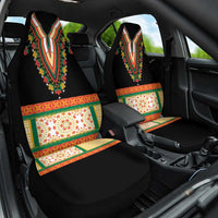 Africa Dashiki Car Seat Cover Embroidery Neckline Floral Pattern - Wonder Print Shop