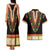 Africa Dashiki Couples Matching Tank Maxi Dress and Hawaiian Shirt Embroidery Neckline Floral Pattern - Wonder Print Shop