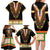 Africa Dashiki Family Matching Long Sleeve Bodycon Dress and Hawaiian Shirt Embroidery Neckline Floral Pattern - Wonder Print Shop