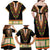 Africa Dashiki Family Matching Off Shoulder Maxi Dress and Hawaiian Shirt Embroidery Neckline Floral Pattern - Wonder Print Shop