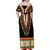 Africa Dashiki Family Matching Off Shoulder Maxi Dress and Hawaiian Shirt Embroidery Neckline Floral Pattern - Wonder Print Shop