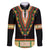 Africa Dashiki Family Matching Off Shoulder Short Dress and Hawaiian Shirt Embroidery Neckline Floral Pattern - Wonder Print Shop