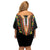 Africa Dashiki Family Matching Off Shoulder Short Dress and Hawaiian Shirt Embroidery Neckline Floral Pattern - Wonder Print Shop