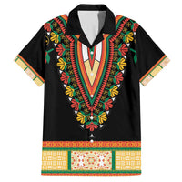 Africa Dashiki Family Matching Puletasi and Hawaiian Shirt Embroidery Neckline Floral Pattern - Wonder Print Shop