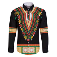 Africa Dashiki Family Matching Puletasi and Hawaiian Shirt Embroidery Neckline Floral Pattern - Wonder Print Shop