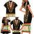 Africa Dashiki Family Matching Short Sleeve Bodycon Dress and Hawaiian Shirt Embroidery Neckline Floral Pattern - Wonder Print Shop