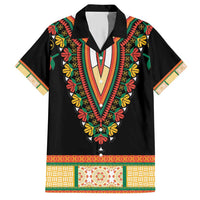 Africa Dashiki Hawaiian Shirt Embroidery Neckline Floral Pattern - Wonder Print Shop