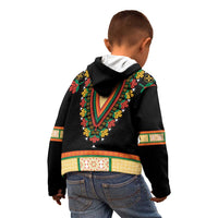 Africa Dashiki Kid Hoodie Embroidery Neckline Floral Pattern - Wonder Print Shop