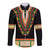 Africa Dashiki Long Sleeve Button Shirt Embroidery Neckline Floral Pattern - Wonder Print Shop