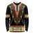 Africa Dashiki Long Sleeve Shirt Embroidery Neckline Floral Pattern - Wonder Print Shop