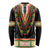 Africa Dashiki Long Sleeve Shirt Embroidery Neckline Floral Pattern - Wonder Print Shop
