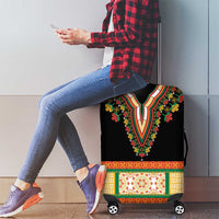 Africa Dashiki Luggage Cover Embroidery Neckline Floral Pattern - Wonder Print Shop