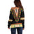 Africa Dashiki Off Shoulder Sweater Embroidery Neckline Floral Pattern - Wonder Print Shop