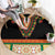 Africa Dashiki Round Carpet Embroidery Neckline Floral Pattern