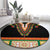 Africa Dashiki Round Carpet Embroidery Neckline Floral Pattern