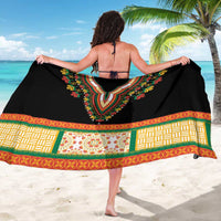 Africa Dashiki Sarong Embroidery Neckline Floral Pattern - Wonder Print Shop