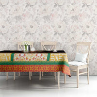 Africa Dashiki Tablecloth Embroidery Neckline Floral Pattern - Wonder Print Shop