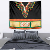Africa Dashiki Tapestry Embroidery Neckline Floral Pattern - Wonder Print Shop