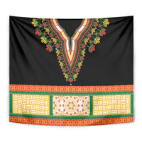 Africa Dashiki Tapestry Embroidery Neckline Floral Pattern - Wonder Print Shop
