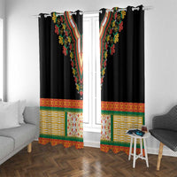 Africa Dashiki Window Curtain Embroidery Neckline Floral Pattern - Wonder Print Shop