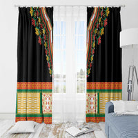 Africa Dashiki Window Curtain Embroidery Neckline Floral Pattern - Wonder Print Shop