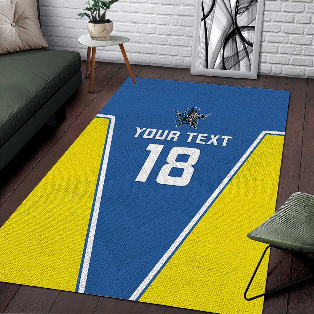 Custom West Knights of Yorkshire Area Rug Skate Hard Hit Harder Blue Version - Wonder Print Shop