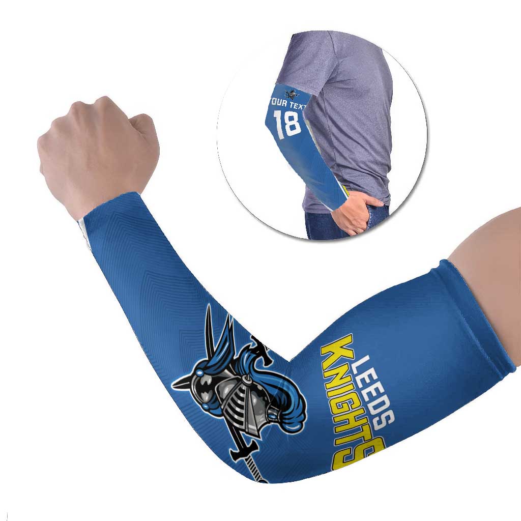 Custom West Knights of Yorkshire Arm Sleeves Skate Hard Hit Harder Blue Version - Wonder Print Shop