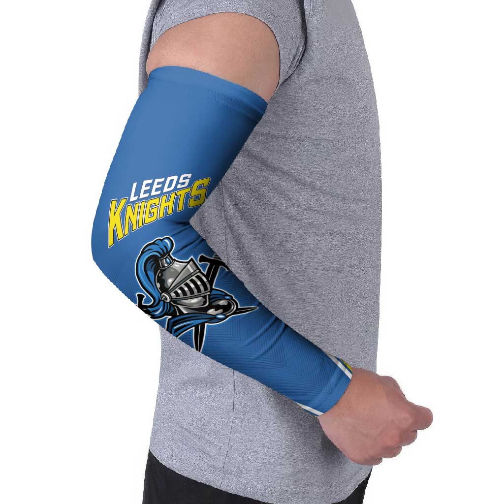 Custom West Knights of Yorkshire Arm Sleeves Skate Hard Hit Harder Blue Version - Wonder Print Shop