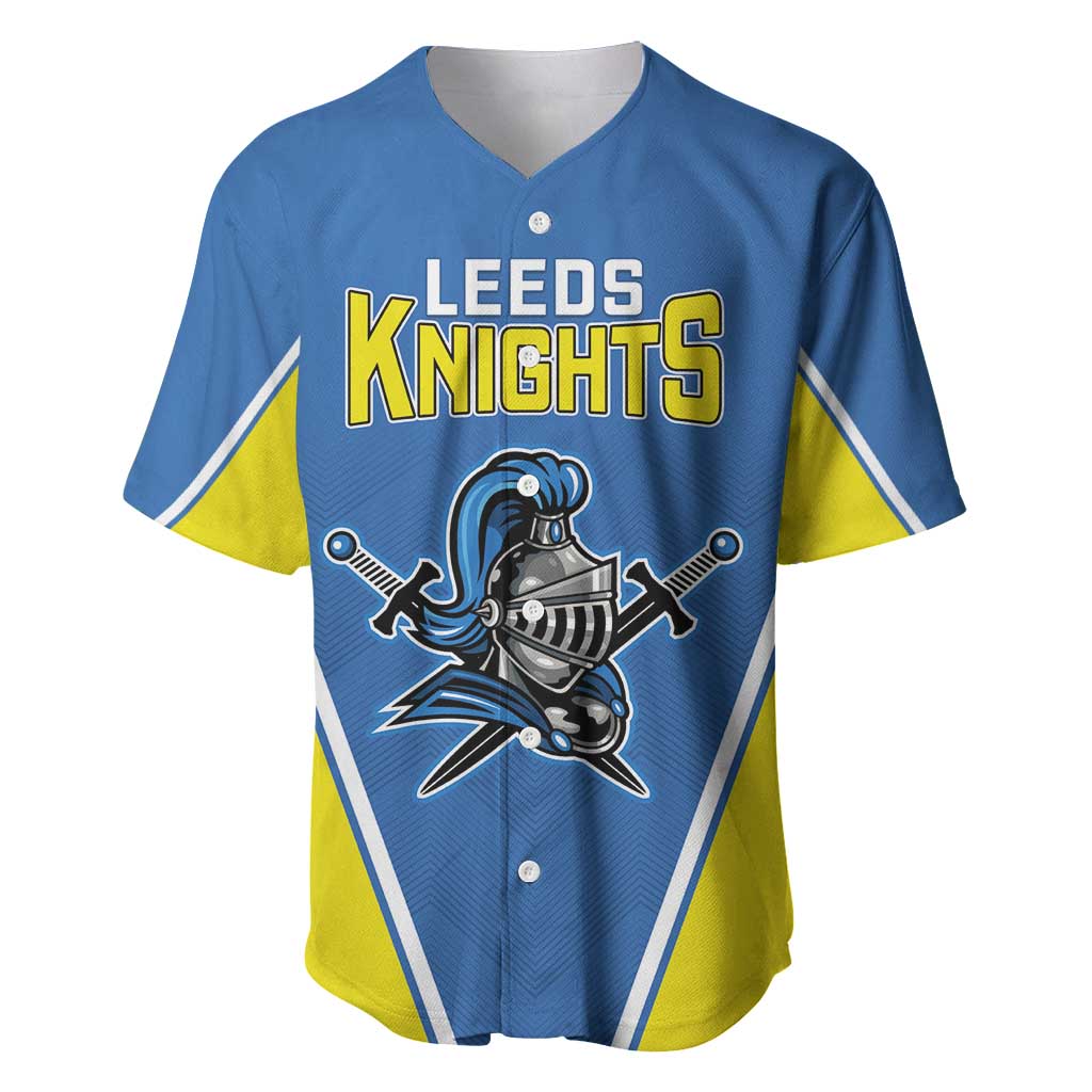 Custom West Knights of Yorkshire Baseball Jersey Skate Hard Hit Harder Blue Version - Wonder Print Shop