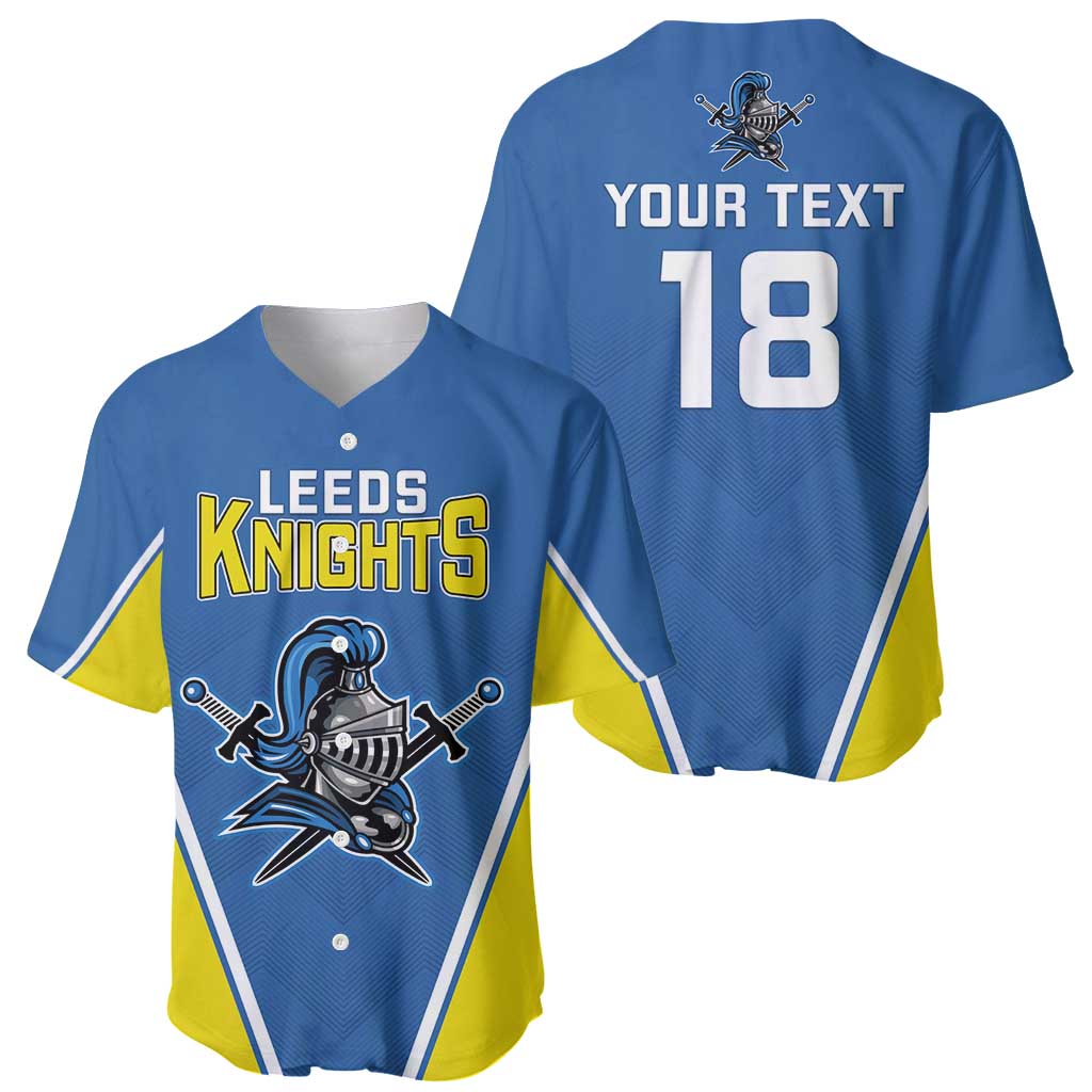 Custom West Knights of Yorkshire Baseball Jersey Skate Hard Hit Harder Blue Version - Wonder Print Shop