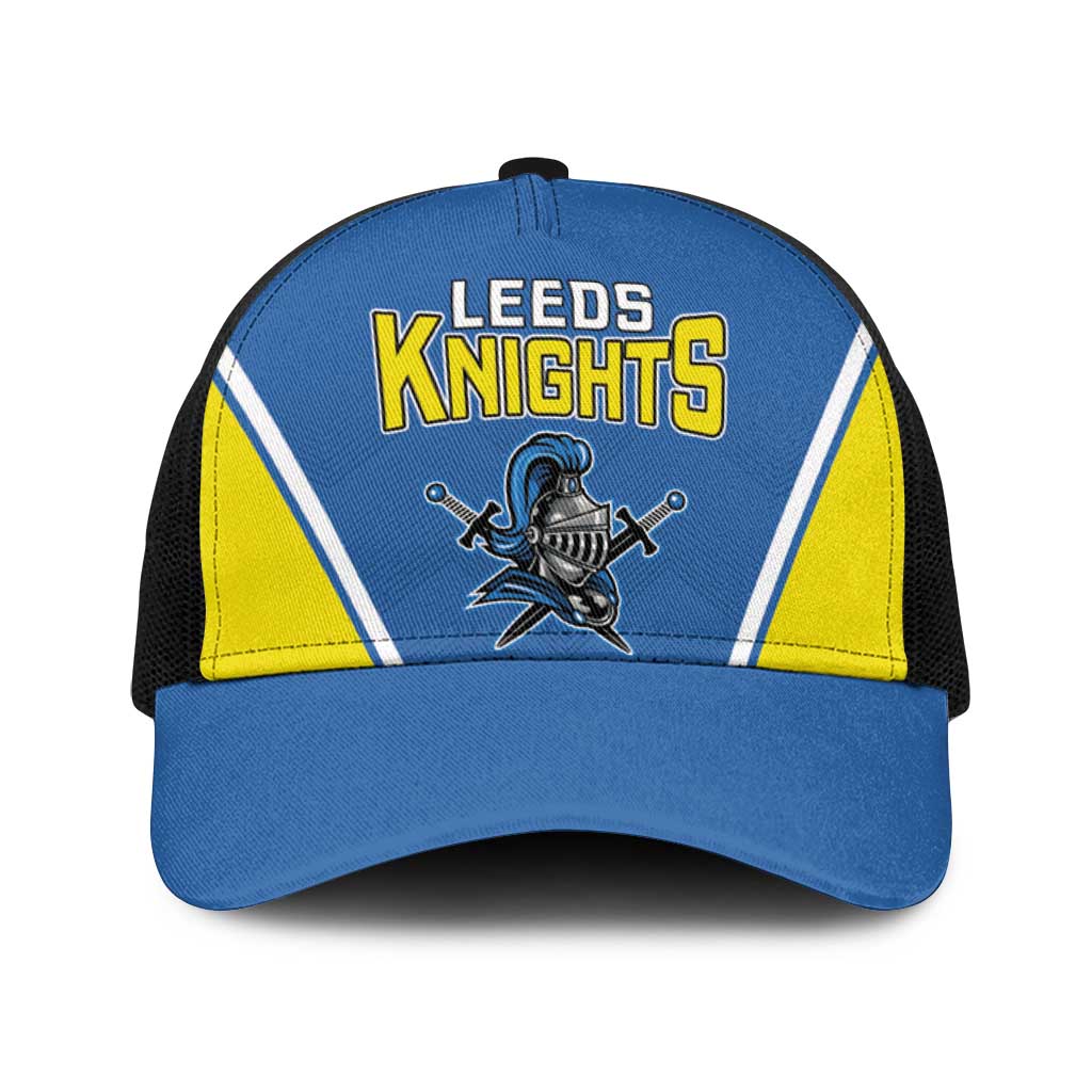 West Knights of Yorkshire Baseball Net Cap Skate Hard Hit Harder Blue Version - Wonder Print Shop