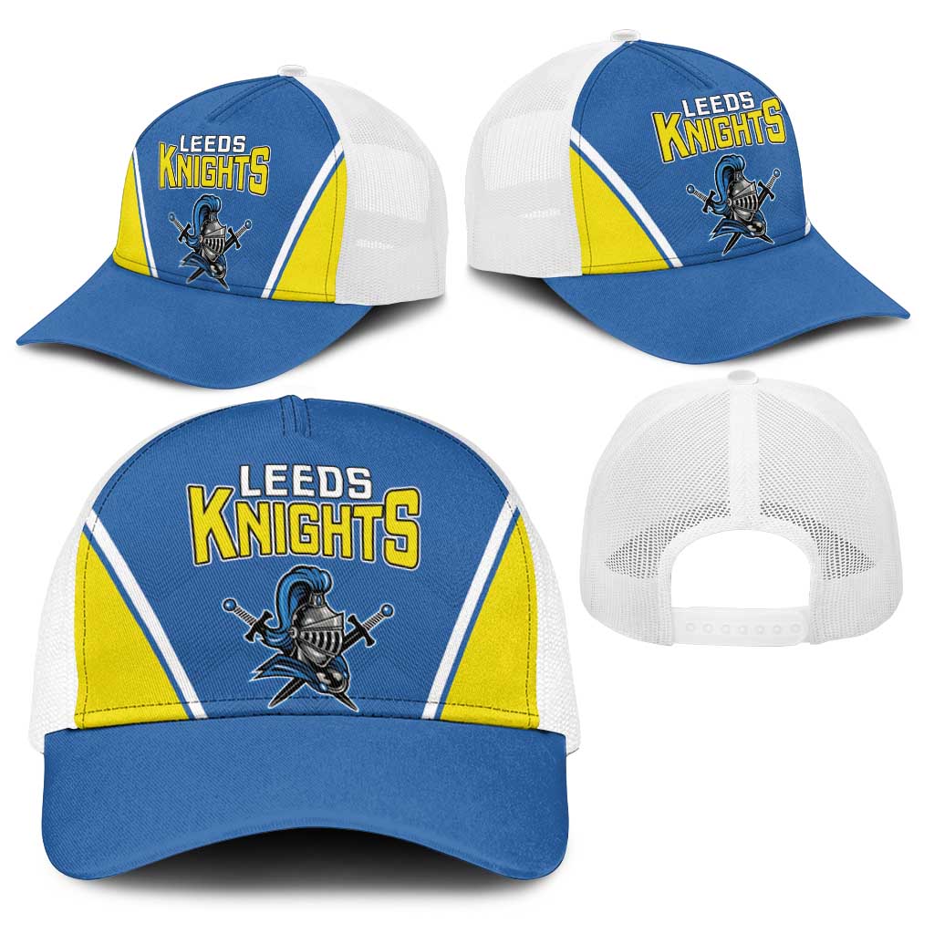 West Knights of Yorkshire Baseball Net Cap Skate Hard Hit Harder Blue Version - Wonder Print Shop