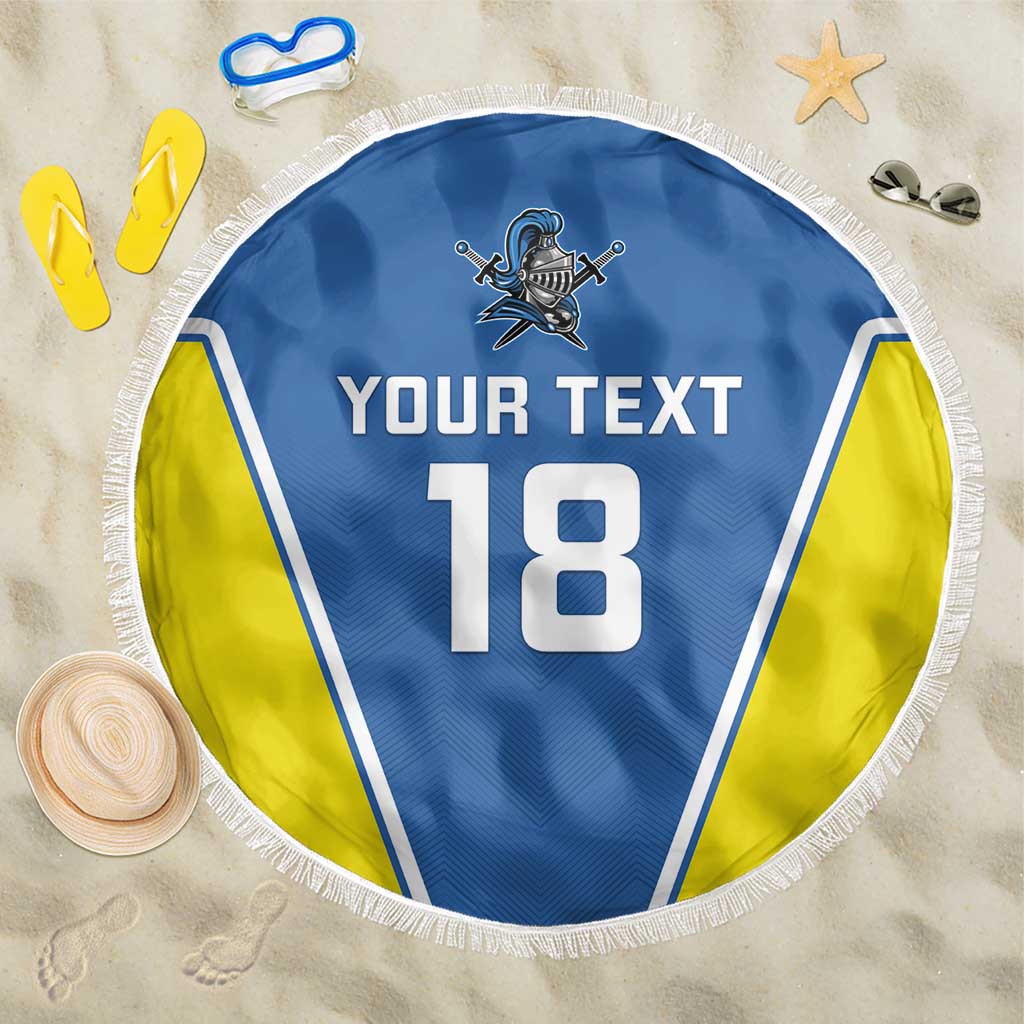 Custom West Knights of Yorkshire Beach Blanket Skate Hard Hit Harder Blue Version - Wonder Print Shop