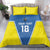 Custom West Knights of Yorkshire Bedding Set Skate Hard Hit Harder Blue Version - Wonder Print Shop
