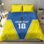 Custom West Knights of Yorkshire Bedding Set Skate Hard Hit Harder Blue Version - Wonder Print Shop
