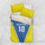 Custom West Knights of Yorkshire Bedding Set Skate Hard Hit Harder Blue Version - Wonder Print Shop