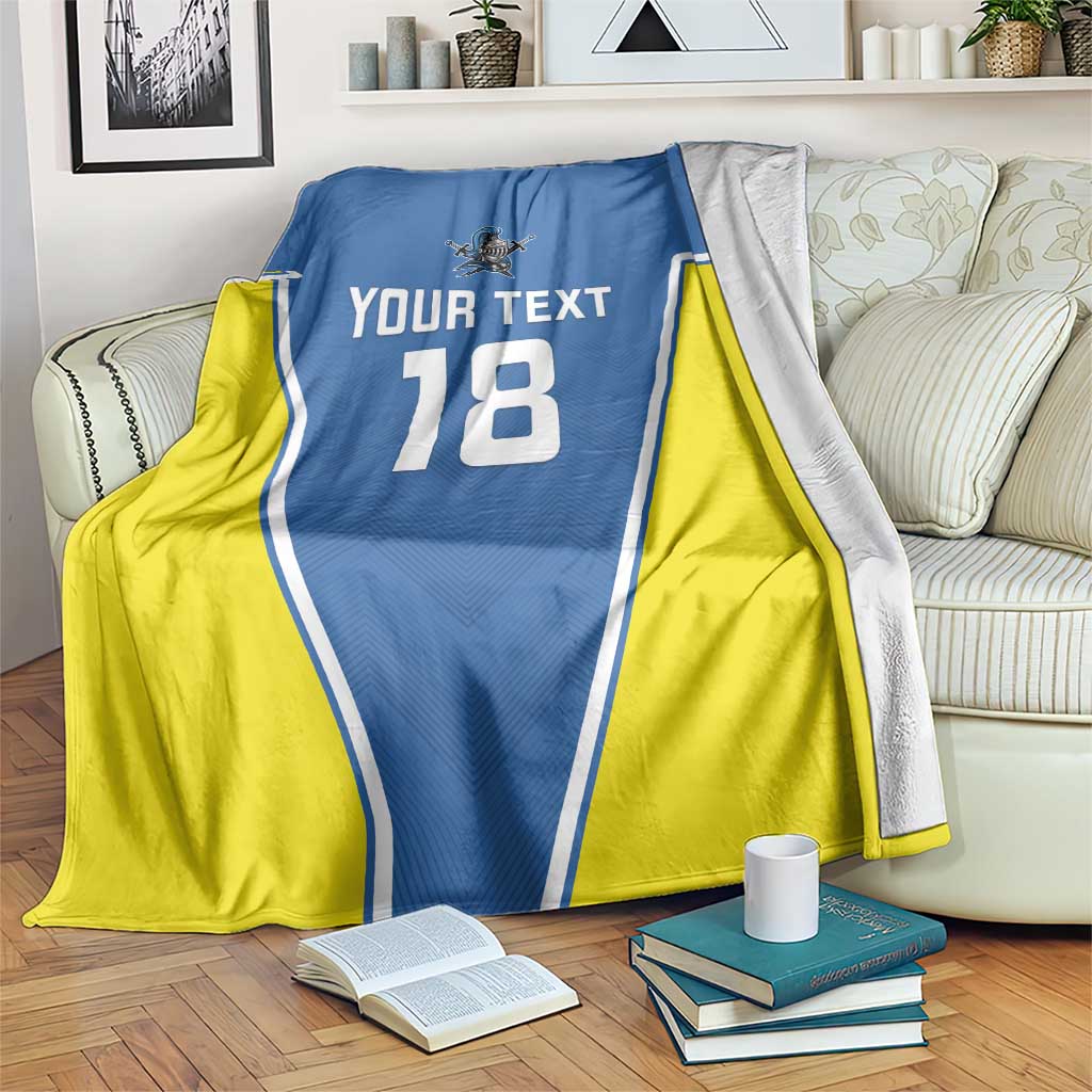 Custom West Knights of Yorkshire Blanket Skate Hard Hit Harder Blue Version - Wonder Print Shop