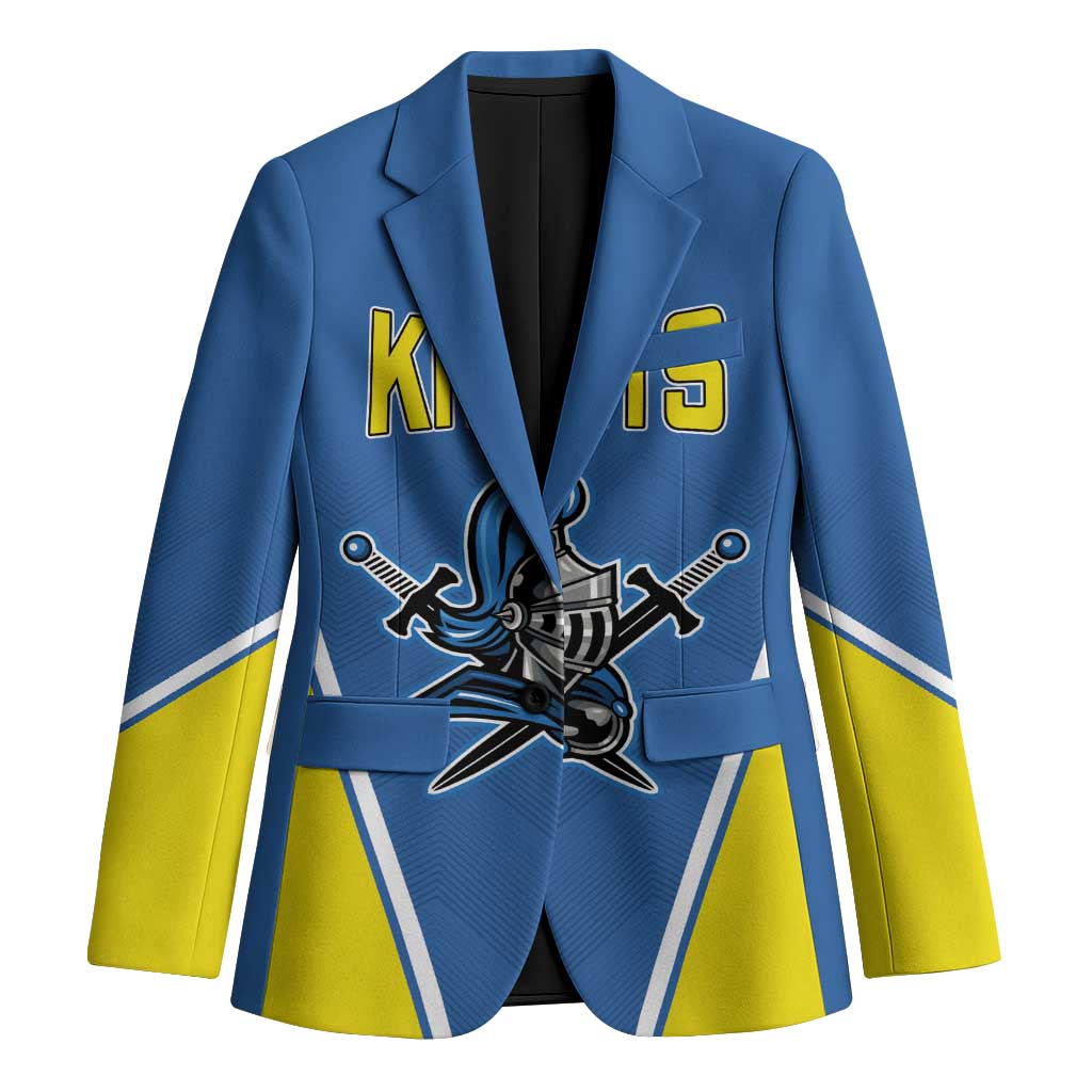 Custom West Knights of Yorkshire Blazer Skate Hard Hit Harder Blue Version - Wonder Print Shop