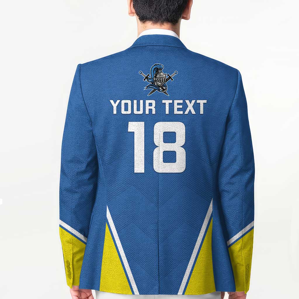 Custom West Knights of Yorkshire Blazer Skate Hard Hit Harder Blue Version - Wonder Print Shop