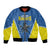 Custom West Knights of Yorkshire Bomber Jacket Skate Hard Hit Harder Blue Version - Wonder Print Shop