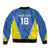 Custom West Knights of Yorkshire Bomber Jacket Skate Hard Hit Harder Blue Version - Wonder Print Shop