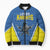Custom West Knights of Yorkshire Bomber Puffer Jacket Skate Hard Hit Harder Blue Version - Wonder Print Shop