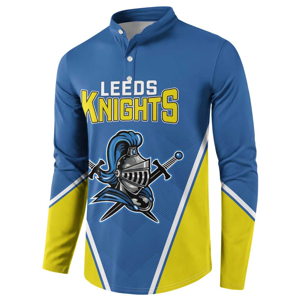 Custom West Knights of Yorkshire Button Sweatshirt Skate Hard Hit Harder Blue Version - Wonder Print Shop